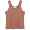 Mango Scoop Neck Cotton Tank In Pink