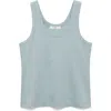 Mango Scoop Neck Cotton Tank In Pastel Mint