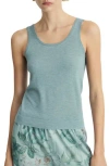 Mango Scoop Neck Sweater Tank In Green