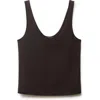 Mango Scoop Neck Tank Top In Black