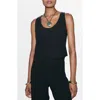 Mango Scoop Neck Vest In Black