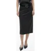 Mango Seam Detail Midi Skirt In Grey