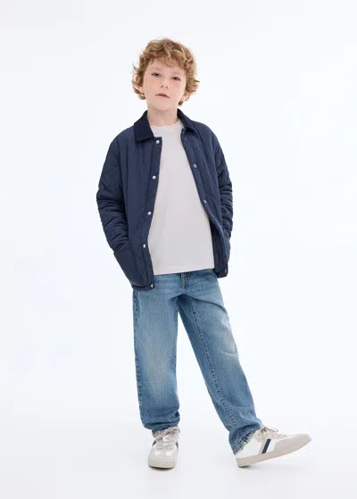 Mango Kids' Seam Detail T-shirt White