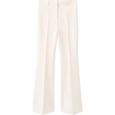 Mango Seamed Flared Pants In Neutral