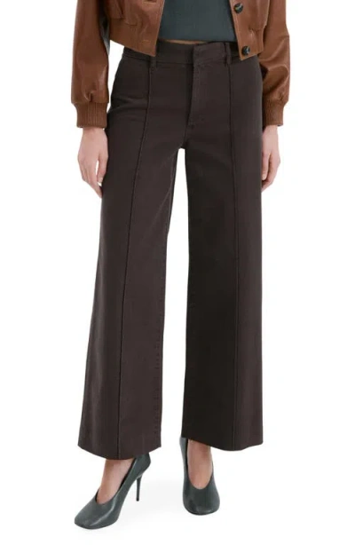 Mango Seamed High Waist Wide Leg Jeans In Multi