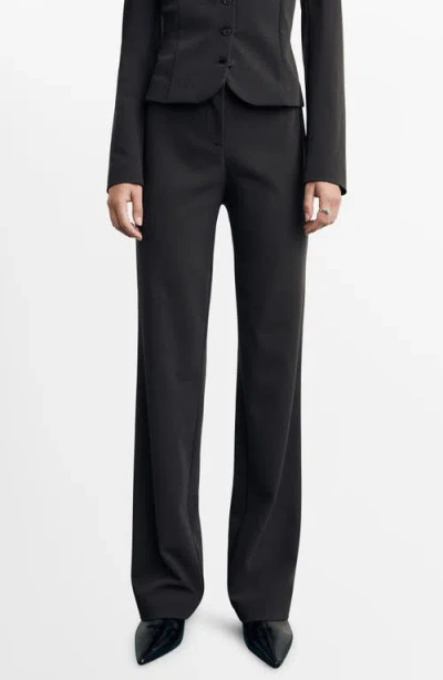 MANGO MANGO SEAMLESS STRAIGHT SUIT PANTS