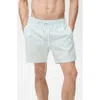 Mango Seersucker Swim Trunks In Blue