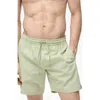 Mango Seersucker Swim Trunks In Green
