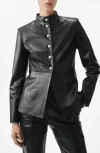 Mango Women's Leather Buttons Jacket In Black