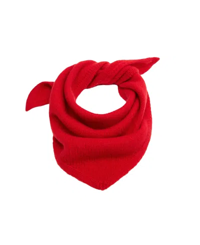 Mango Selection Cashmere Wool-blend Triangular Scarf In Red