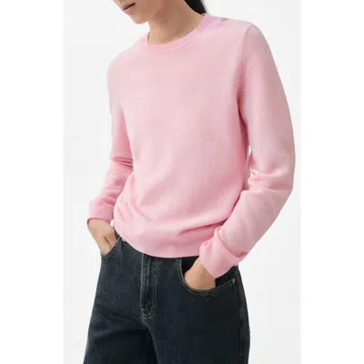 Mango Selection Crewneck Cashmere Sweater In Pink