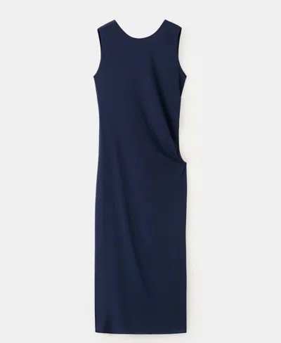 Mango Selection  Women's Asymmetrical Open-back Dress In Blue