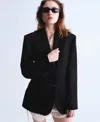 Mango Two-button Blazer In Black
