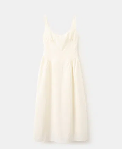 Mango Selection  Women's Flared Midi-dress In Sand