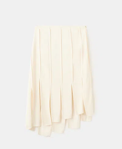 Mango Selection  Women's Fringed Hem Midi Skirt In Neutral
