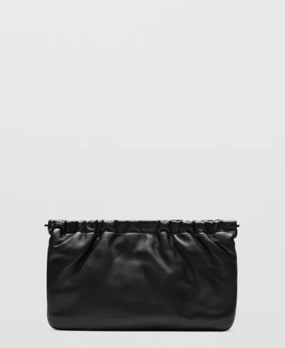 Mango Selection  Women's Leather Handbag In Black
