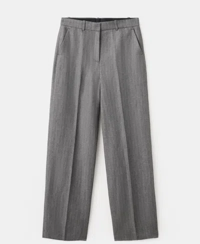 Mango Straight Leg Suit Pants In Gray