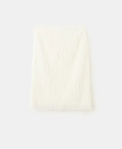 Mango Selection  Women's Threads Midi Skirt In White