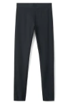 Mango Selection Zip Hem Leggings In Black