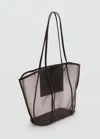 Mango Semi-transparent Shopper Bag Chocolate