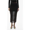 Mango Semi-transparent Knitted Skirt Dark Heather Grey In Dark Heather Grey
