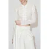 Mango Semi-sheer Textured Top In White