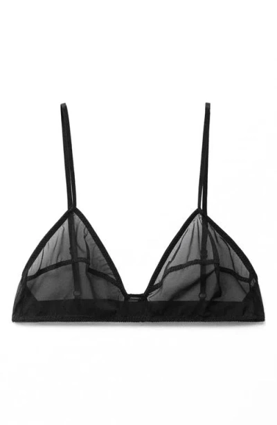 Mango Semisheer Wireless Triangle Bra
