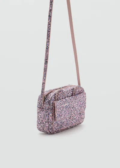 Mango Kids' Sequin Ear Bag Pale Pink