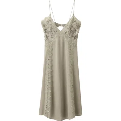 Mango Sequin Lace Sleeveless Midi Dress In Blue