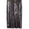 Mango Sequin Midi Skirt In Brown