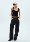 Mango Balloon Leg Jeans In Black