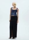 Mango Sequined Tank Top Dark Navy