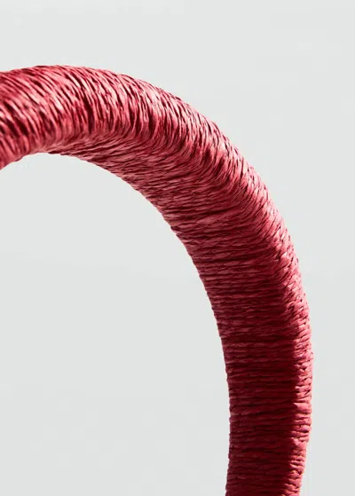 Mango Natural Fiber Headband Red