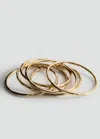 Mango Rigid Bracelets Set Gold In Gold