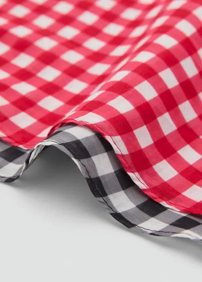 Mango Set Of 2 Combined Scarves Red