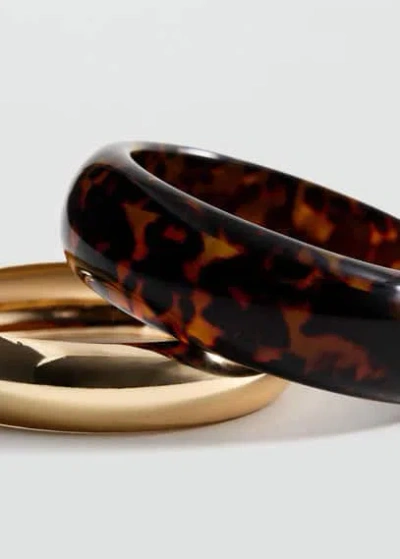 Mango Set Of 2 Matching Bracelets Gold
