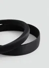 Mango Set Of 2 Satin Headbands Black
