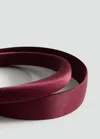 Mango Set Of 2 Satin Headbands Burgundy