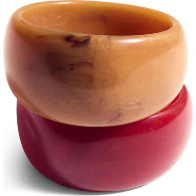 MANGO MANGO SET OF TWO CHUNKY BANGLE BRACELETS
