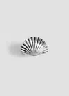 Mango Shell Hair Clip In Silver
