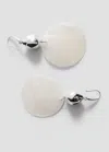 Mango Shell Pendant Earrings In White