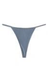 Mango Shiny Finish Bikini Bottoms In Blue