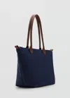 Mango Shopper Bag In Blue