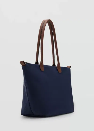 Mango Shopper Bag In Blue