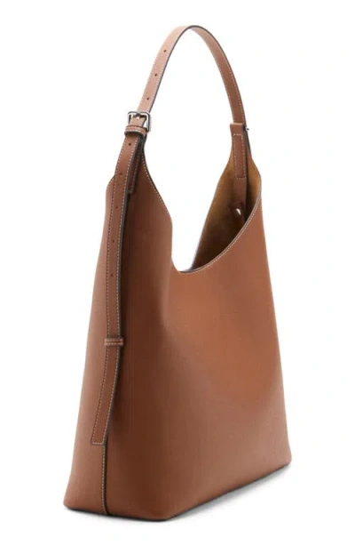 Mango Shopper Bag With Buckle In Brown