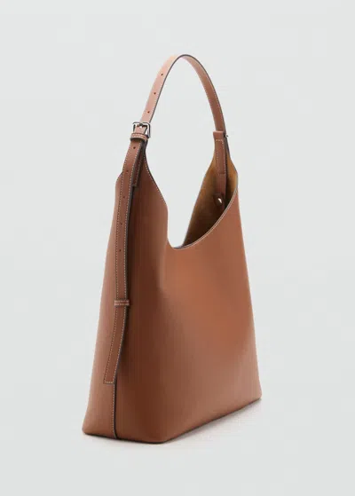 Mango Sac Cabas Détail Boucle Marron Moyen - Femme - Taille Unique -  In Brown