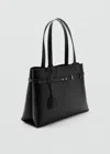 Mango Sac Cabas À Breloque Noir - Femme - Taille Unique -  In Black
