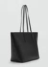 Mango Shopper Bag With Double Handle Black