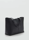Mango Shopper Bag With Double Handle Black