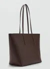 Mango Shopper Bag With Double Handle Chocolate In Brown